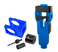 BLASHRD Outil de Mortuis pour le Verrou de Porte, pour 1-3/4 "ou pour les Portes en Bois de 1-3/8" D'Épaisseur avec un Ensemble D'Installation de Scie à Trou de Verrouillage Kit Bleu