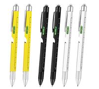 BLASHRD Stylo Multifonction 9 en 1 pour - LumièRe LED, Stylet, Tournevis, Ouvre-Porte, RèGle, Cadeaux de Niveau pour 6PCS