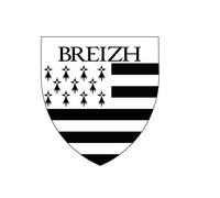 Blason Bretagne Breizh drapau sticker blason écusson autocollant adhésif logo 847 - Taille : 4 cm