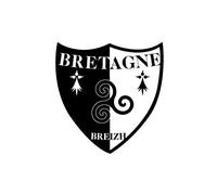 Blason Bretagne Breizh triskele sticker blason écusson autocollant adhésif logo 351 - Taille : 17 cm