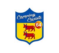 Blason Camping Cariste Béarnais 64 - 15x11.2cm - Sticker/Autocollant