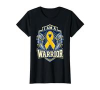 Blason d'armure de Cancer pour enfance I Am a Warrior T-Shirt Graphique avec Valeur