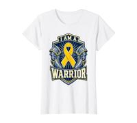 Blason d'armure de Cancer pour enfance I Am a Warrior T-Shirt Graphique avec Valeur