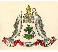 Blason de Glasgow en Écosse. De l'encyclopédie des affaires et conseiller juridique publié en 1907. Poster imprimé par Ken Welsh (16 x 13)