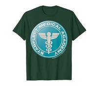 Blason de l'Académie médicale Star Trek Starfleet T-Shirt, Homme, Vert Forêt, S