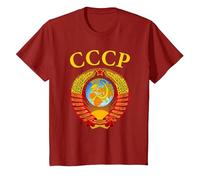 Blason Emblème de l'Union Soviétique URSS SSSR CCCP T-Shirt, Enfant, Canneberge, 6 Ans