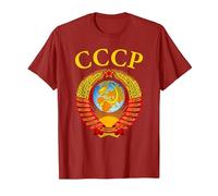 Blason Emblème de l'Union Soviétique URSS SSSR CCCP T-Shirt, Homme, Canneberge, 3XL
