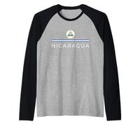 Blason National du Nicaragua et Symbole du Drapeau Manche Raglan