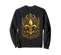 Blason Royal de Fleur de lys dans Un Cadre héraldique Baroque orné Sweatshirt