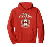 Blason Vintage Canada The True North avec Montagnes et Couronne Sweat à Capuche