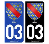 blasonimmat Autocollant Plaque d'immatriculation 03 Allier - Armoiries