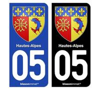 blasonimmat Autocollant Plaque d'immatriculation 05 Hautes-Alpes - Armoiries