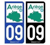 blasonimmat Autocollant Plaque d'immatriculation 09 Ariège - Département