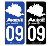 blasonimmat Autocollant Plaque d'immatriculation 09 Ariège - Pyrénées Libres