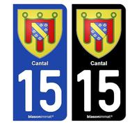 blasonimmat Autocollant Plaque d'immatriculation 15 Cantal - Armoiries