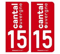 blasonimmat Autocollant Plaque d'immatriculation 15 Cantal - Collector