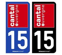 blasonimmat Autocollant Plaque d'immatriculation 15 Cantal - Must