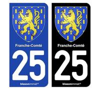 blasonimmat Autocollant Plaque d'immatriculation 25 Franche-Comté - Armoiries