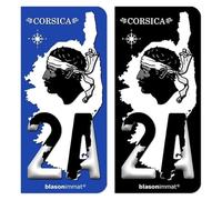 blasonimmat Autocollant Plaque d'immatriculation 2A Corsica - Carte