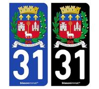 blasonimmat Autocollant Plaque d'immatriculation 31 Toulouse - Armoiries