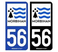 blasonimmat Autocollant Plaque d'immatriculation 56 Morbihan - Département