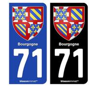 blasonimmat Autocollant Plaque d'immatriculation 71 Bourgogne - Armoiries