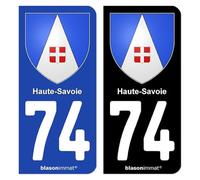 blasonimmat Autocollant Plaque d'immatriculation 74 Haute-Savoie - Armoiries