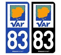 blasonimmat Autocollant Plaque d'immatriculation 83 Var - Département