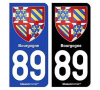 blasonimmat Autocollant Plaque d'immatriculation 89 Bourgogne - Armoiries