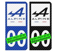 blasonimmat Autocollant Plaque d'immatriculation Alpine - Carbone-Style