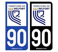 blasonimmat Autocollant Plaque immatriculation 90 Territoire de Belfort - Département
