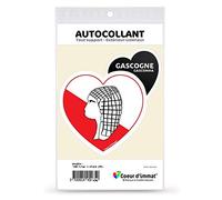 blasonimmat Sticker Autocollant Coeur J'aime la Gascogne - Culturel
