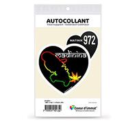 blasonimmat Sticker Autocollant Coeur J'aime la Martinique 972 - Madinina