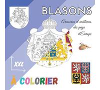 Blasons à colorier : les armoiries et emblèmes des pays d'Europe: Apprendre l'héraldique en s'amusant