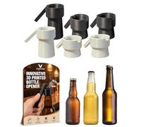 Blast Cap Décapsuleur Blaster, Lanceur de Bouteilles, Gadget Imprimé 3D pour Bière, Soda et Vin, Convient pour 300 ml 500 ml, Cadeau Fantaisie Parfait pour Adultes (Noir-2SET#)