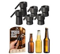 Blast Cap Décapsuleur Blaster, Lanceur de Bouteilles, Gadget Imprimé 3D pour Bière, Soda et Vin, Convient pour 300 ml 500 ml, Cadeau Fantaisie Parfait pour Adultes (Noir-2SET#)