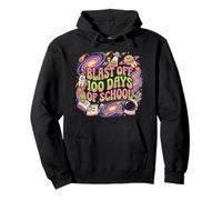 Blast Off 100 Days of School Retro Space Boys Girls Teacher Sweat à Capuche
