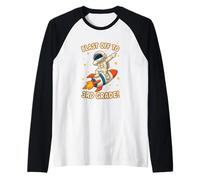 Blast Off to 3rd Grade Funny Astronaute Back to School Manche Raglan