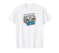 Blast The Beat Boombox Music Colorful T-Shirt