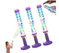 Blaster à Eau LED Arc-en-Ciel Lumineux - Un Plaisir d'été Qui éclate comme par Magie, Pistolet pulvérisateur d'eau à Tirer avec lumières, Jouet créatif pour Les fêtes à la Piscine et (3 PCS)