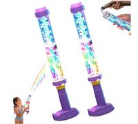 Blaster à Eau LED Arc-en-Ciel Lumineux - Un Plaisir d'été Qui éclate comme par Magie, Pistolet pulvérisateur d'eau à Tirer avec lumières, Jouet créatif pour Les fêtes à la Piscine et (2 PCS)