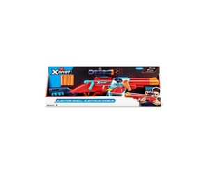Blaster dart jouet ZURU XSHOT Excel Ejector Shell avec 16 fléchettes et 4 douilles Rouge