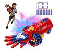 Blaster en mousse avec 100 fléchettes, portée de 30,5 m et rechargeable par USB, jouets d'intérieur et d'extérieur pour garçons et filles âgés de 6 à 12 ans et plus et adultes, cadeaux pour
