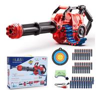 Blaster en mousse jouet, pistolet électrique automatique avec 100 fléchettes, fléchettes à aspiration, canon tournant rutomatiquement, jouets pour garçons et enfants à partir de 8 ans