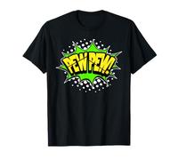 Blaster Laser Pew-Pew! Action Word Comic Book Style Pop Art T-Shirt