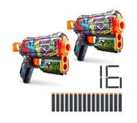 Blasters en mousse - ZURU X-SHOT - X-SHOT SKINS FLUX - Lot de 2 - 16 fléchettes - Technologie Air Pocket