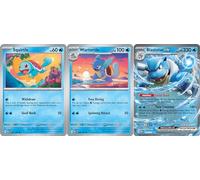 Blastoise ex 009/165 - Pokemon 151 - Double Rare - Lot de 3 cartes Evolution