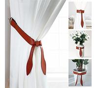 Blau Marité Set de 2 embrasses de Rideaux réalisées en Cuir synthétique. Embrasse de Rideaux Design. Utilisez-Les pour embellir Les vases et Les Lampes. Les Crochets muraux