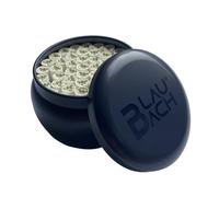 BLAUBACH® BLAUBACH Lot de 50 filtres à charbon actif standard Ø 9 mm, dans une boîte métallique pratique (bleu foncé), charbon actif à base de noix de coco, capuchons en céramique