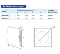 Blauberg Kit d'encastrement mural pour ventilateurs d'extraction de salle de bain